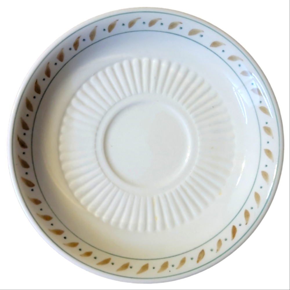 1 Vtg Adams Madeleine England Ironstone Saucer 1657 Hand Painted